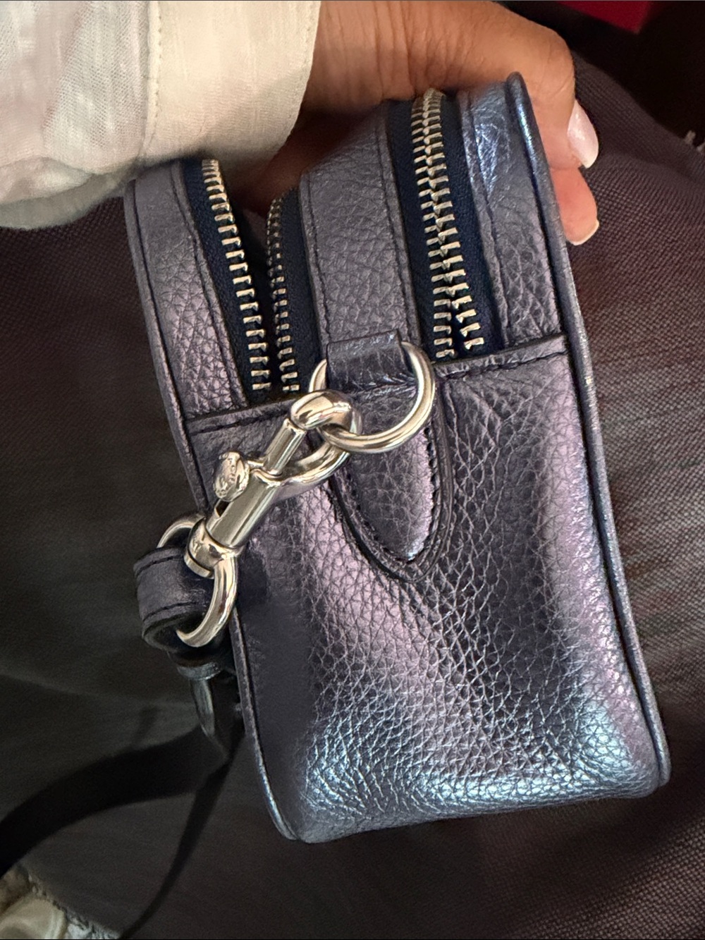 Coach Metallic blue Leather Crossbody Bag - Picture 8 of 10